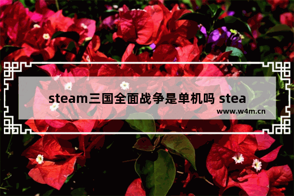 steam三国全面战争是单机吗 steam三国游戏推荐单机单人