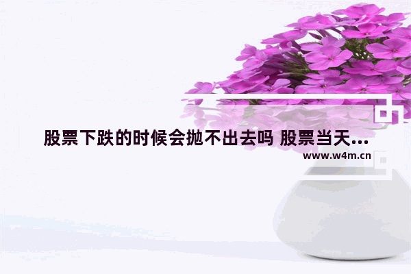 股票下跌的时候会抛不出去吗 股票当天抛了当天还能再买吗