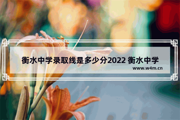 衡水中学录取线是多少分2022 衡水中学拉高考分数线