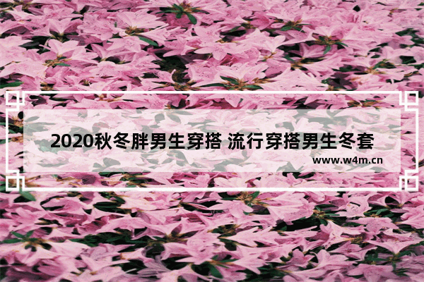 2020秋冬胖男生穿搭 流行穿搭男生冬套装