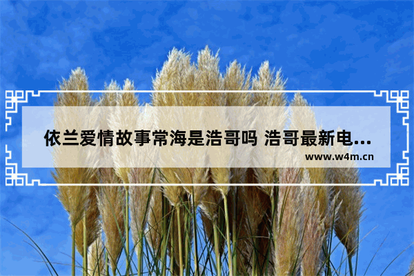 依兰爱情故事常海是浩哥吗 浩哥最新电影穿越到古代