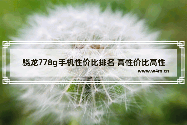 骁龙778g手机性价比排名 高性价比高性能手机推荐一款