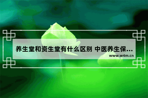 养生堂和资生堂有什么区别 中医养生保健品有哪些