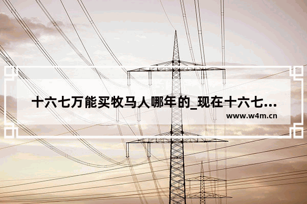 十六七万能买牧马人哪年的_现在十六七岁的孩子不上学了做什么行业好呢