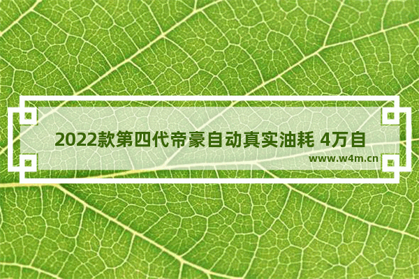 2022款第四代帝豪自动真实油耗 4万自动挡新车推荐哪款车好点呢