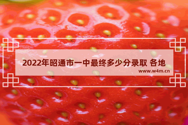 2022年昭通市一中最终多少分录取 各地高考分数线昭通学院