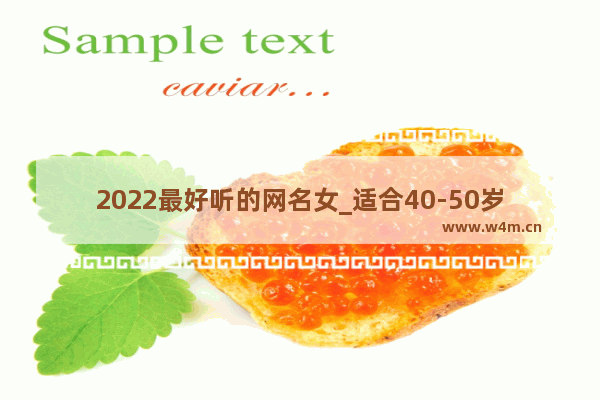 2022最好听的网名女_适合40-50岁女人玩的游戏