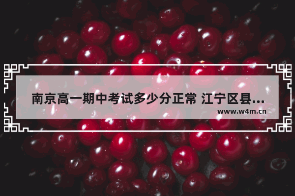 南京高一期中考试多少分正常 江宁区县中高考分数线