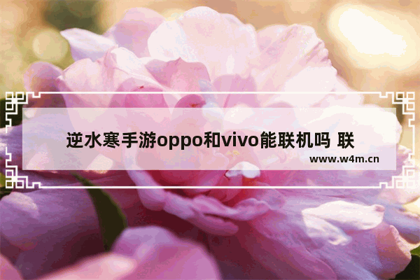 逆水寒手游oppo和vivo能联机吗 联机游戏推荐oppo