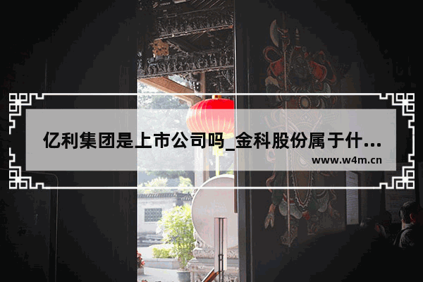 亿利集团是上市公司吗_金科股份属于什么板块