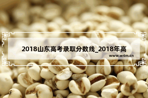 2018山东高考录取分数线_2018年高考录取分数线 山东