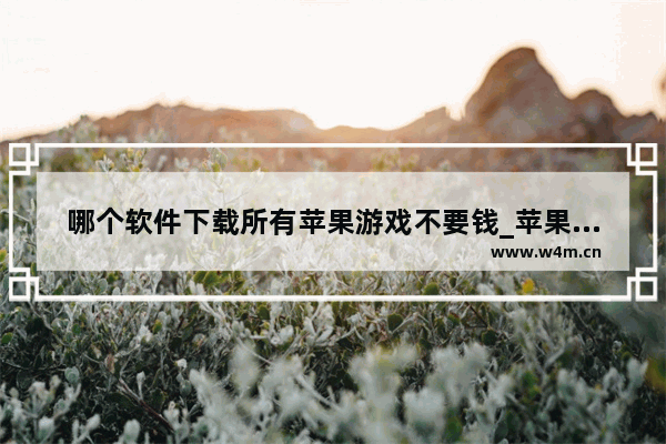 哪个软件下载所有苹果游戏不要钱_苹果手机游戏没有广告了怎么办