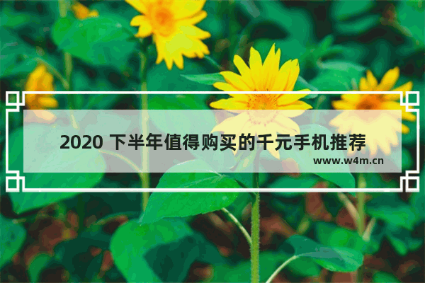 2020 下半年值得购买的千元手机推荐