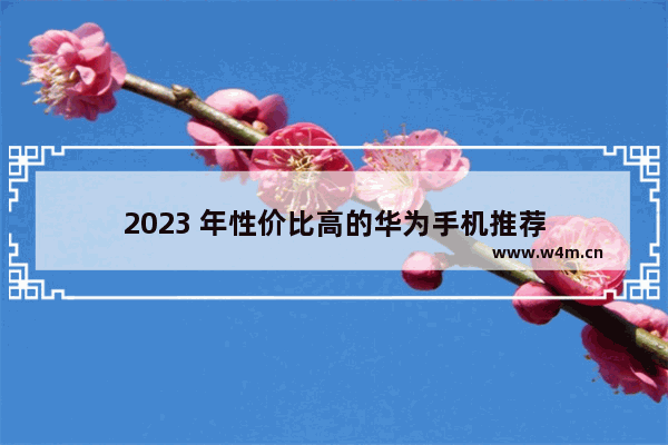 2023 年性价比高的华为手机推荐