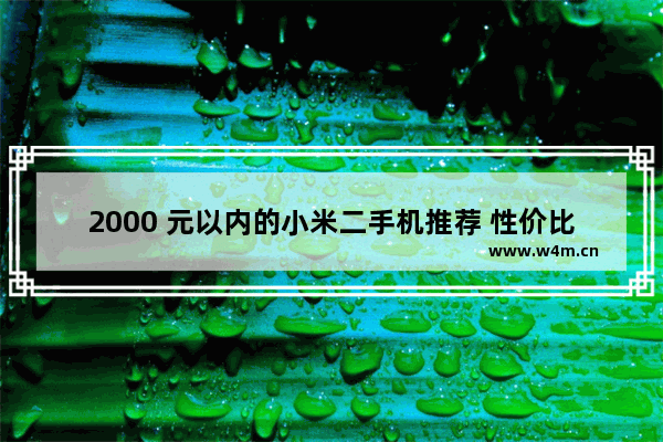 2000 元以内的小米二手机推荐 性价比超高！