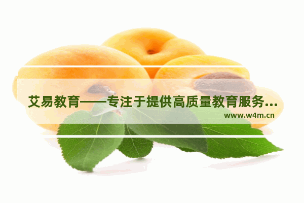 艾易教育——专注于提供高质量教育服务的机构