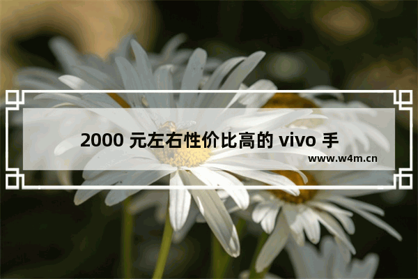 2000 元左右性价比高的 vivo 手机推荐