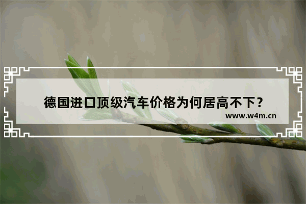 德国进口顶级汽车价格为何居高不下？