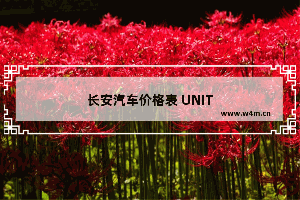 长安汽车价格表 UNIT