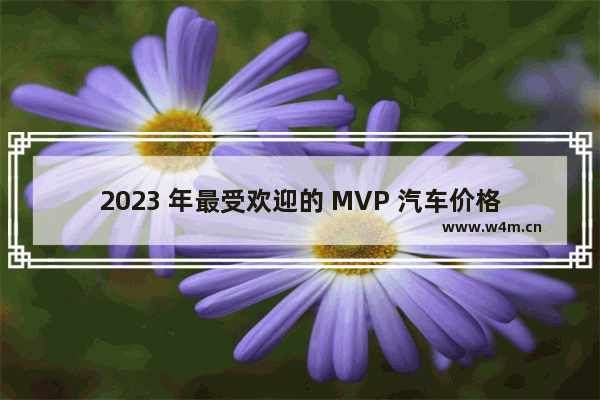 2023 年最受欢迎的 MVP 汽车价格排行榜