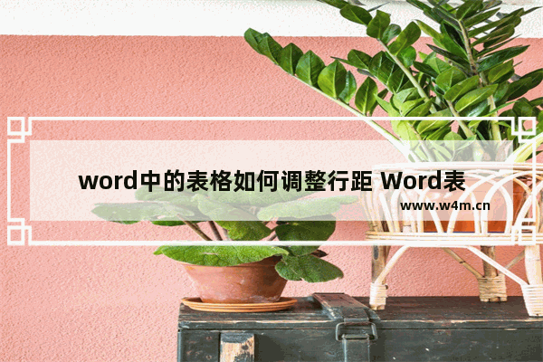 word中的表格如何调整行距 Word表格调整技巧大全