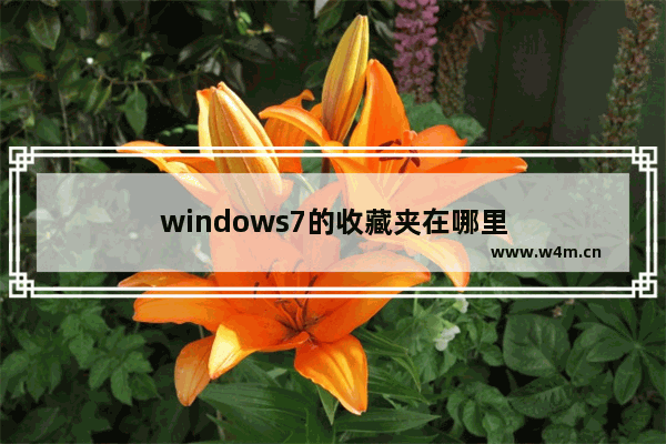 windows7的收藏夹在哪里