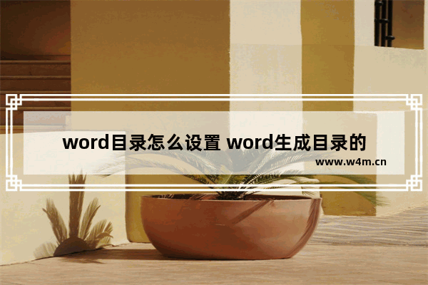 word目录怎么设置 word生成目录的方法