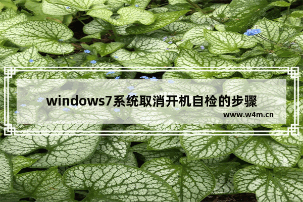 windows7系统取消开机自检的步骤