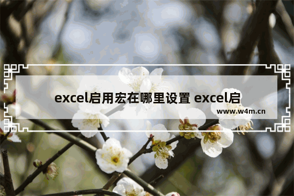 excel启用宏在哪里设置 excel启用宏的方法步骤