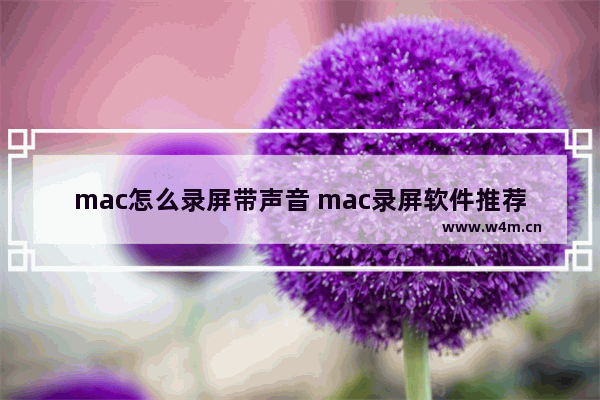 mac怎么录屏带声音 mac录屏软件推荐