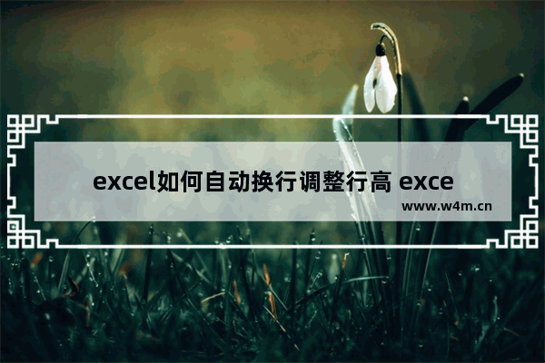 excel如何自动换行调整行高 excel批量自动调整行高的方法