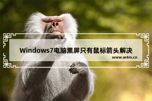 Windows7电脑黑屏只有鼠标箭头解决方案