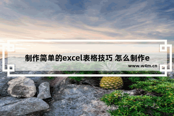 制作简单的excel表格技巧 怎么制作excel表格步骤图解