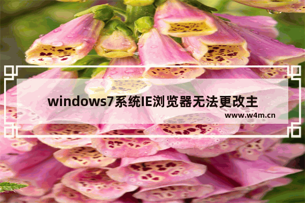 windows7系统IE浏览器无法更改主页怎么解决