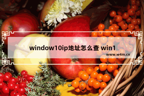 window10ip地址怎么查 win10系统ip地址查询方法