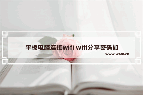 平板电脑连接wifi wifi分享密码如何操作