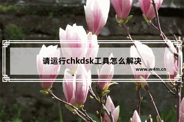 请运行chkdsk工具怎么解决