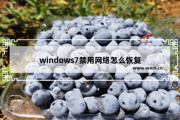 windows7禁用网络怎么恢复