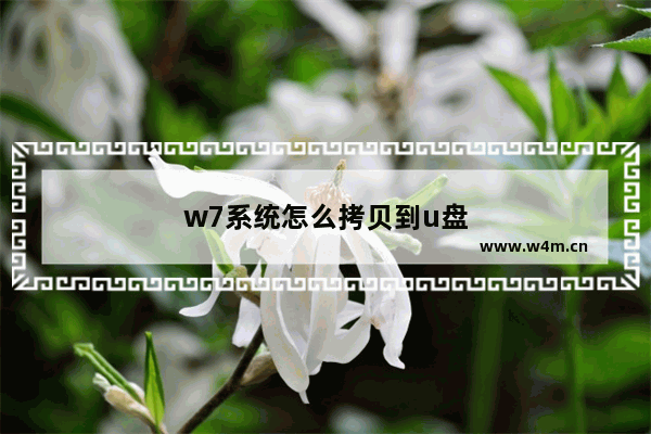 w7系统怎么拷贝到u盘