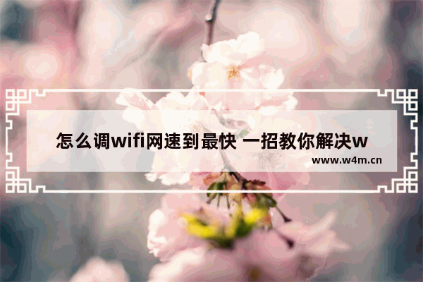 怎么调wifi网速到最快 一招教你解决wifi慢的问题