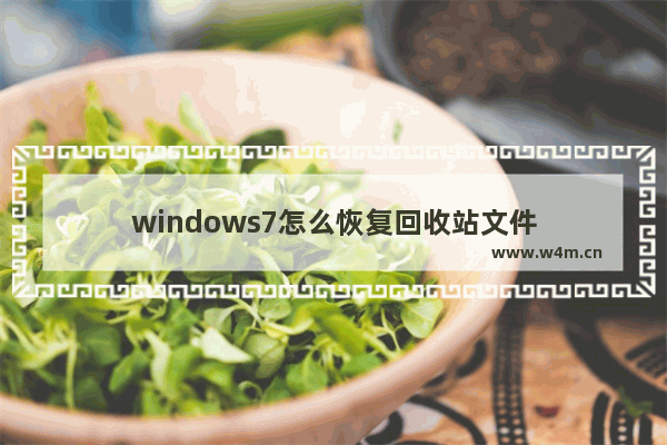 windows7怎么恢复回收站文件