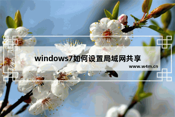 windows7如何设置局域网共享