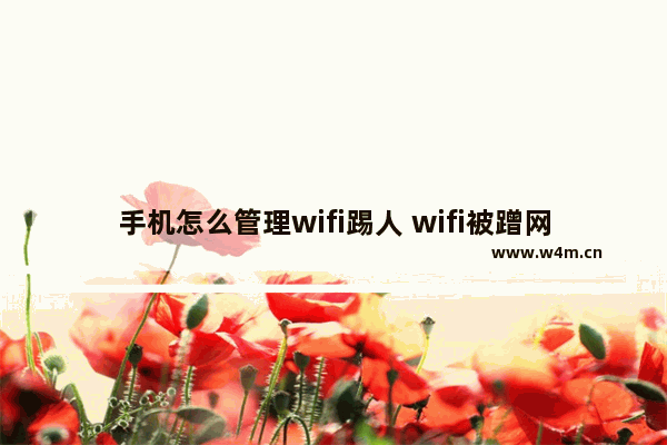 手机怎么管理wifi踢人 wifi被蹭网解决方法