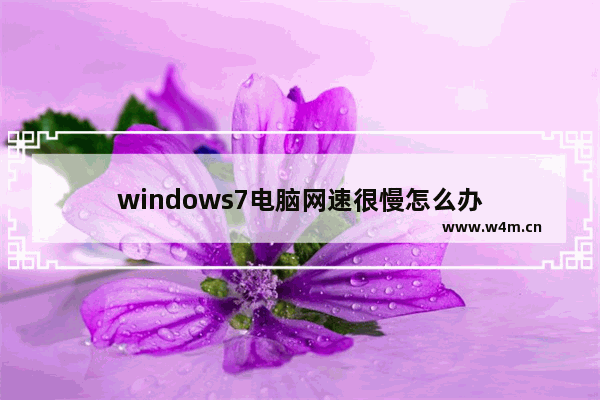 windows7电脑网速很慢怎么办