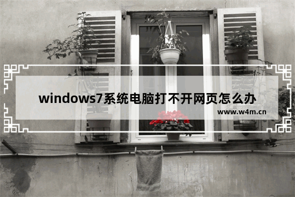 windows7系统电脑打不开网页怎么办