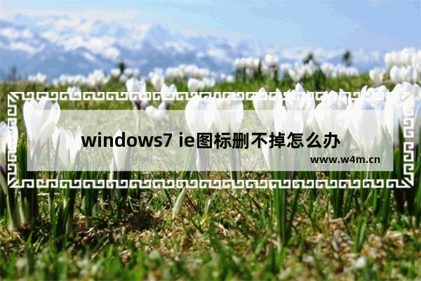 windows7 ie图标删不掉怎么办