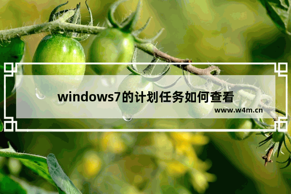 windows7的计划任务如何查看