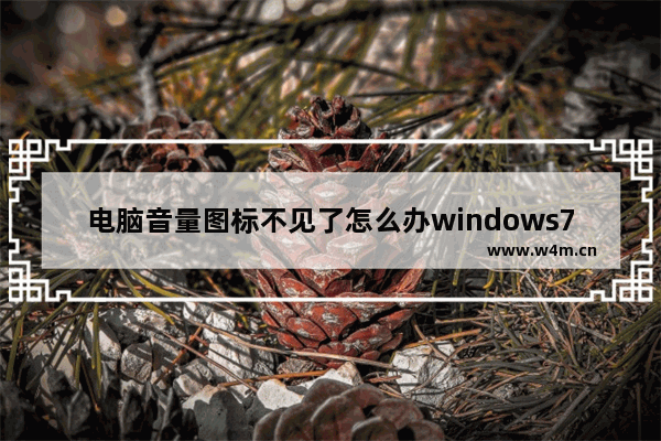 电脑音量图标不见了怎么办windows7