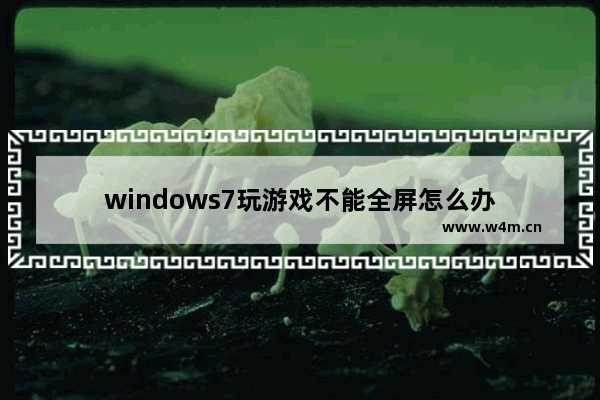 windows7玩游戏不能全屏怎么办