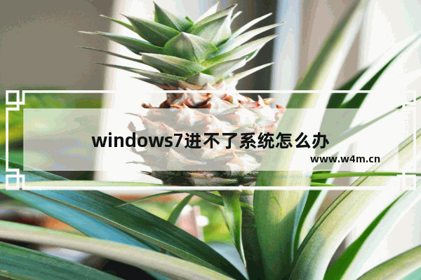 windows7进不了系统怎么办